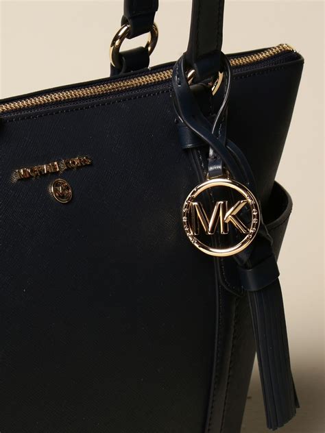 michael kors taschen blau echtes leder|michael kors tragetasche.